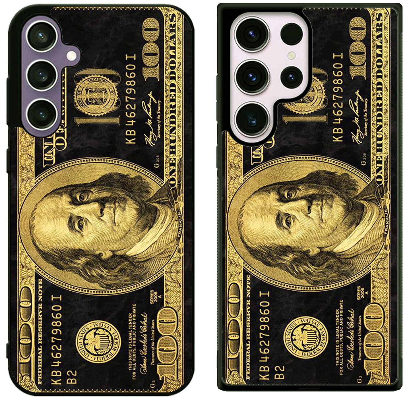 100 Dollar bill Black and Gold Samsung Galaxy S25 | S25+ | S25 Ultra Case