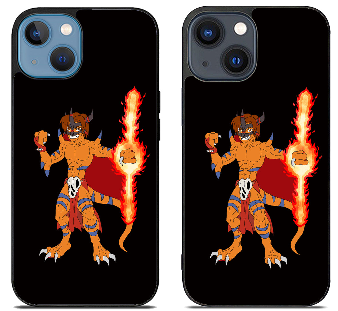 Agumon Metal Greymon Digimon Black iPhone 15 | iPhone 15 Plus Case