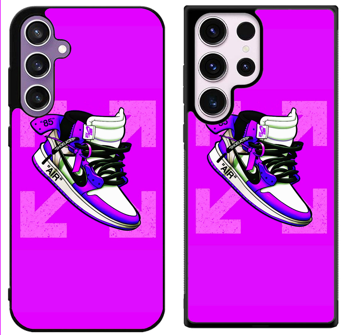 Air Jordan Purple Off White Samsung Galaxy S24 | S24+ | S24 Ultra Case