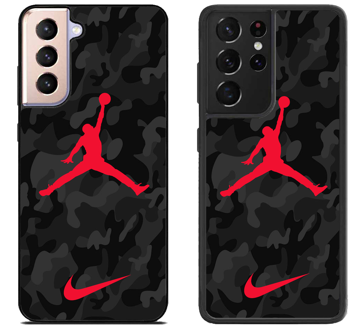 Air Jordan Red Black Camo Samsung Galaxy S21 | S21 FE | S21+ | S21 Ultra Case