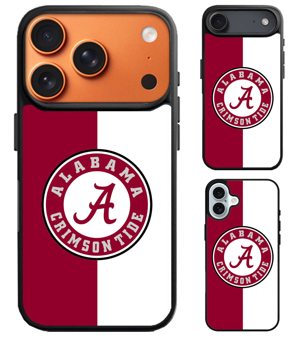 Alabama Crimson Tide Stripe iPhone Air | iPhone 17 | 17 Pro | 17 Pro Max Case