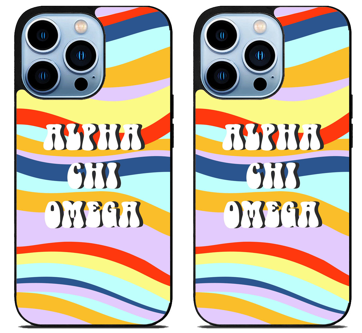 Alpha Chi Omega Colorfull iPhone 15 Pro | iPhone 15 Pro Max Case
