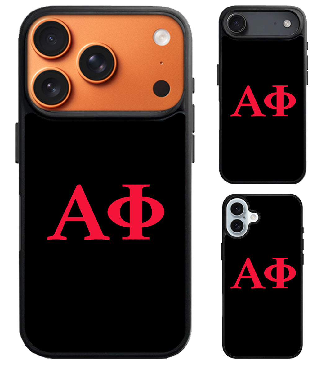 Alpha Phi Black iPhone Air | iPhone 17 | 17 Pro | 17 Pro Max Case