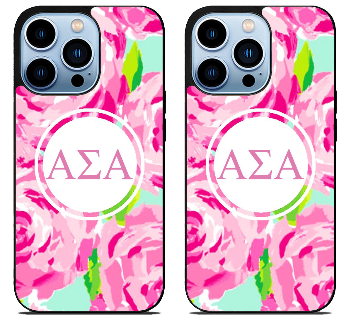 Alpha Sigma Alpha Flowers iPhone 15 Pro | iPhone 15 Pro Max Case