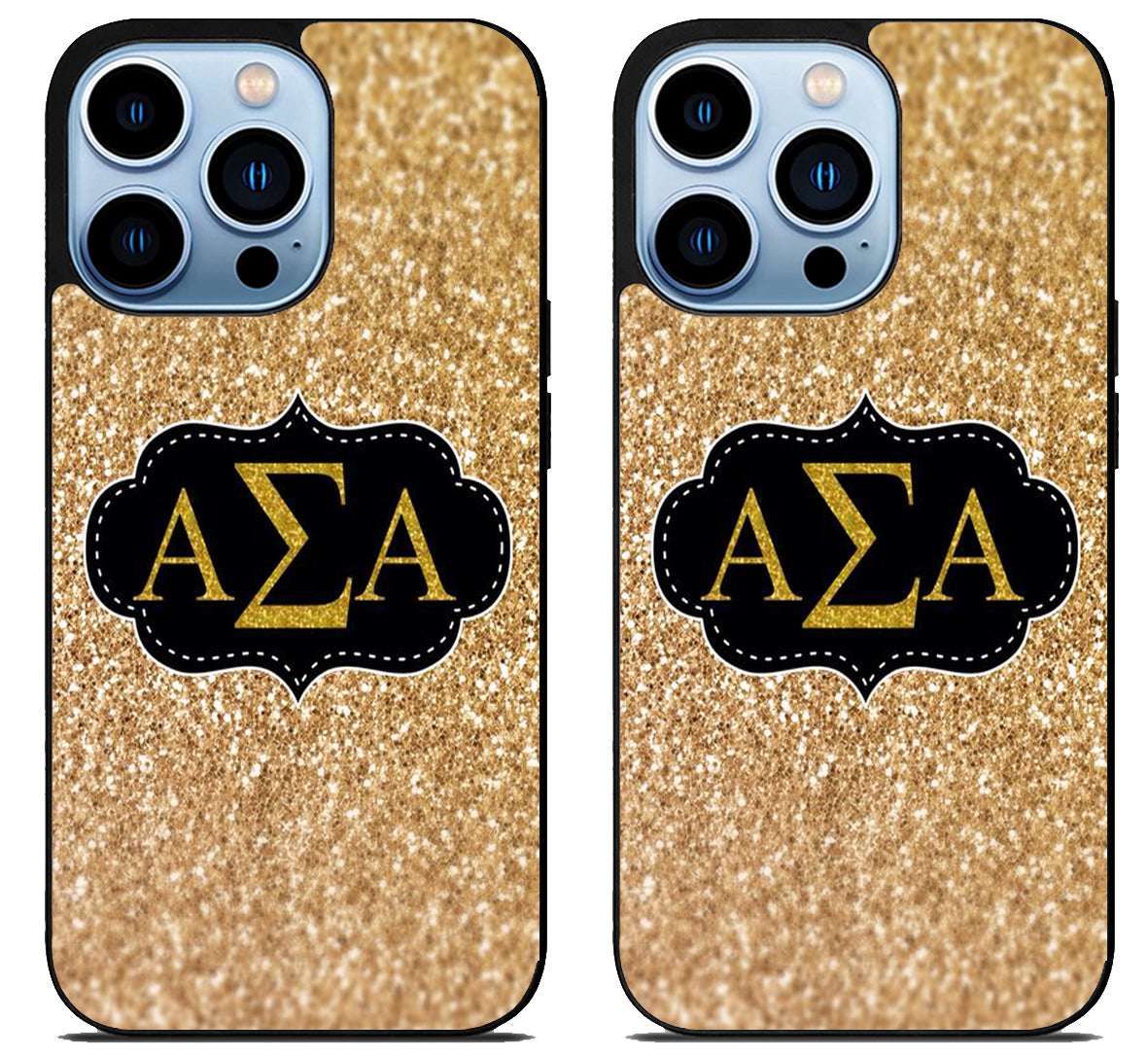 Alpha Sigma Alpha Sparkly iPhone 15 Pro | iPhone 15 Pro Max Case