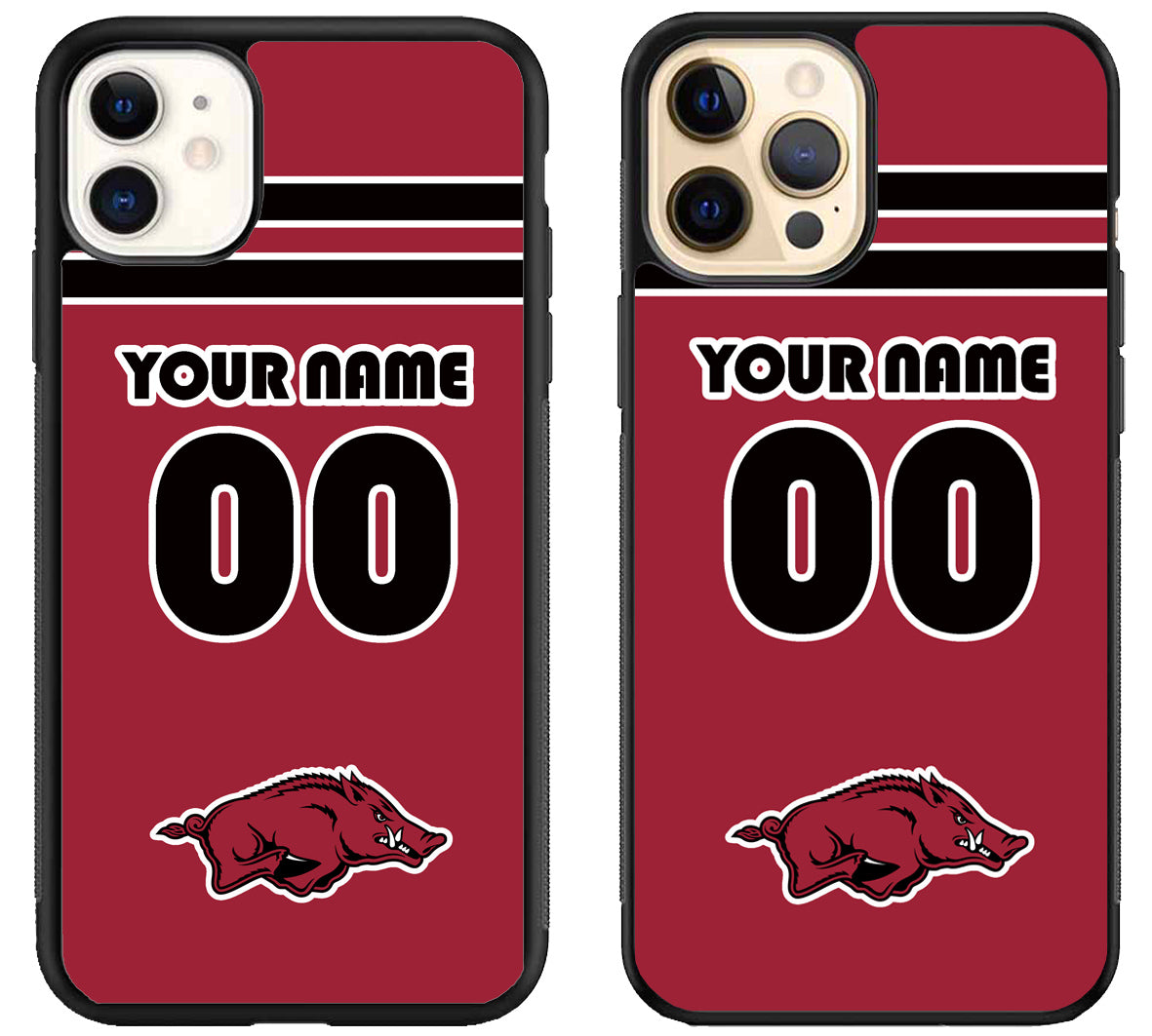 Custom Personalized Arkansas Razorbacks iPhone 12 | 12 Mini | 12 Pro | 12 Pro Max Case