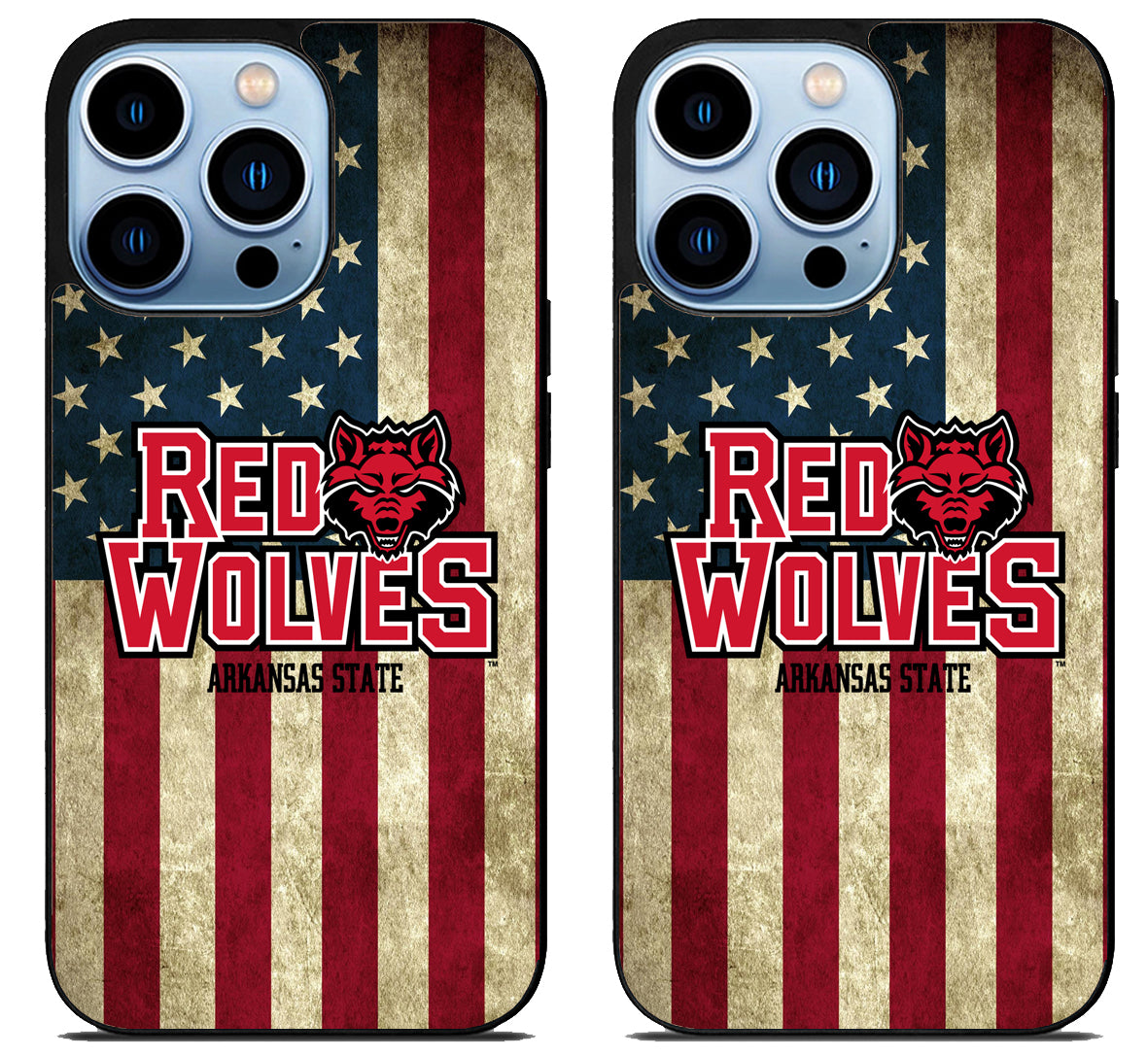Arkansas State Red Wolves Flag iPhone 15 Pro | iPhone 15 Pro Max Case