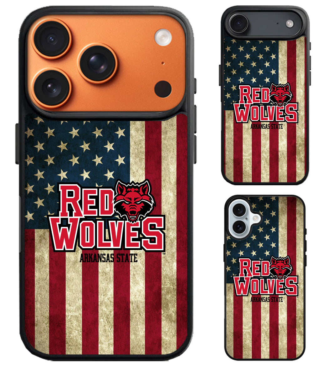 Arkansas State Red Wolves Flag iPhone Air | iPhone 17 | 17 Pro | 17 Pro Max Case