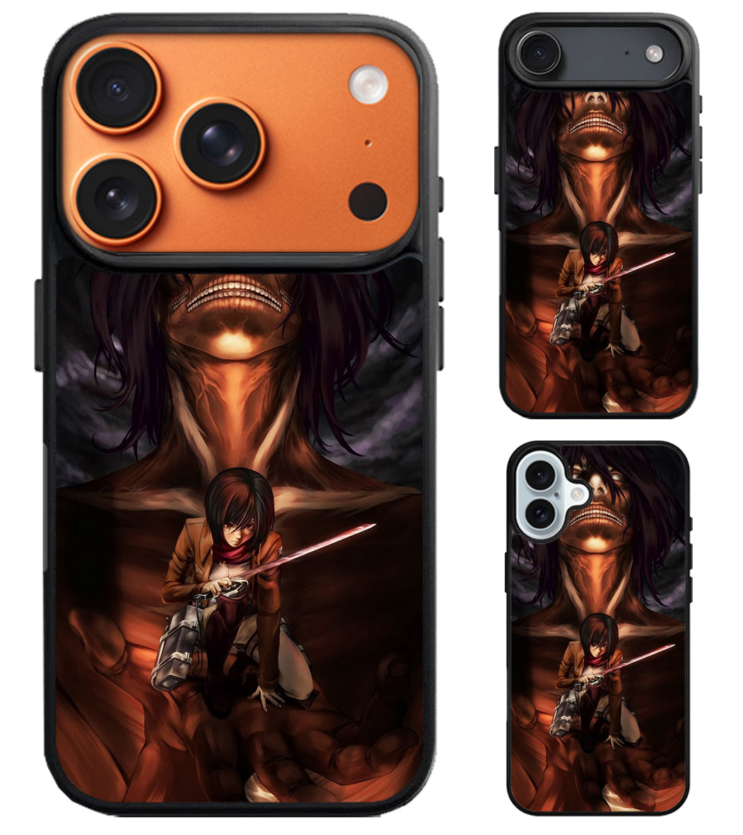 Attack on titan Mikasa iPhone Air | iPhone 17 | 17 Pro | 17 Pro Max Case