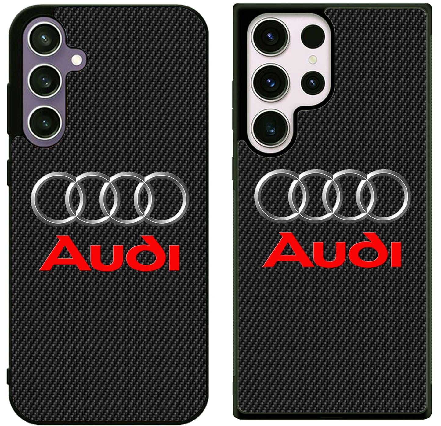 Audi Logo Black Carbon Samsung Galaxy S25 | S25+ | S25 Ultra Case