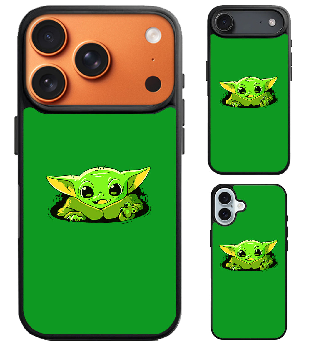 Baby Yoda Green iPhone Air | iPhone 17 | 17 Pro | 17 Pro Max Case