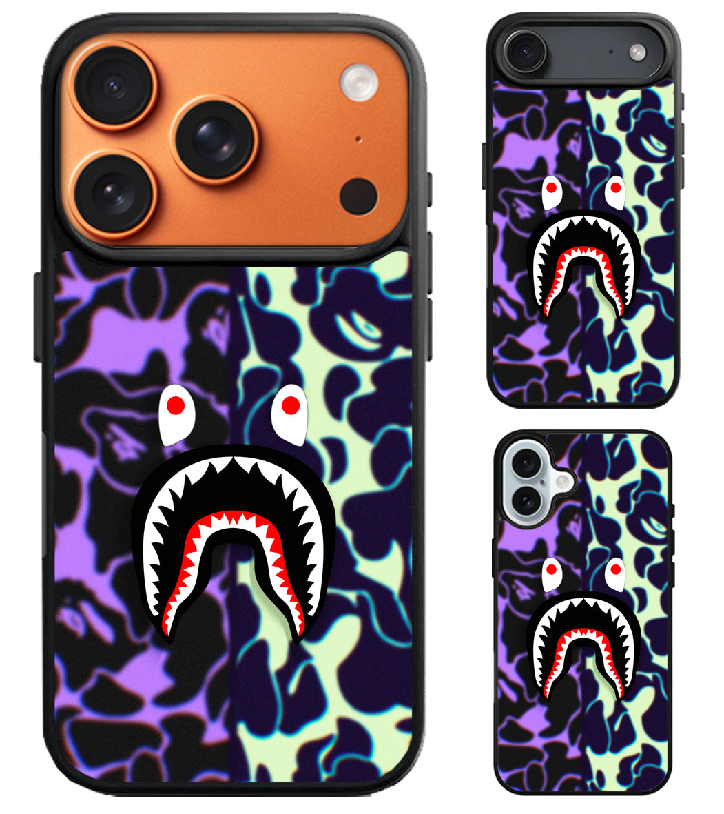 Bape Camo Shark Face iPhone Air | iPhone 17 | 17 Pro | 17 Pro Max Case