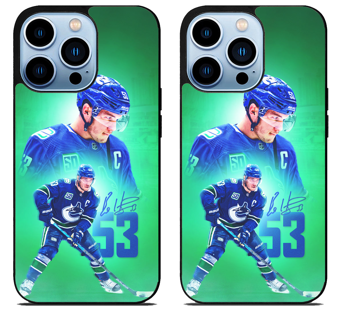 Bo Horvat Vancouver Canucks iPhone 15 Pro | iPhone 15 Pro Max Case