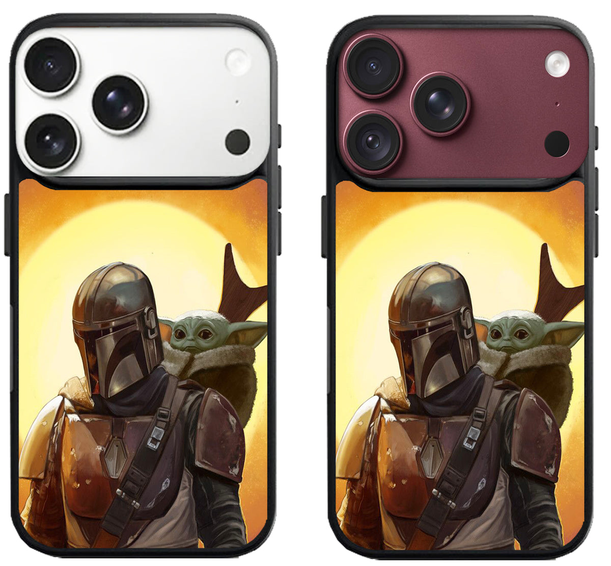 Boba Fett And The Cild Baby Yoda Mandalorian iPhone 18 Pro | 18 Pro Max Case