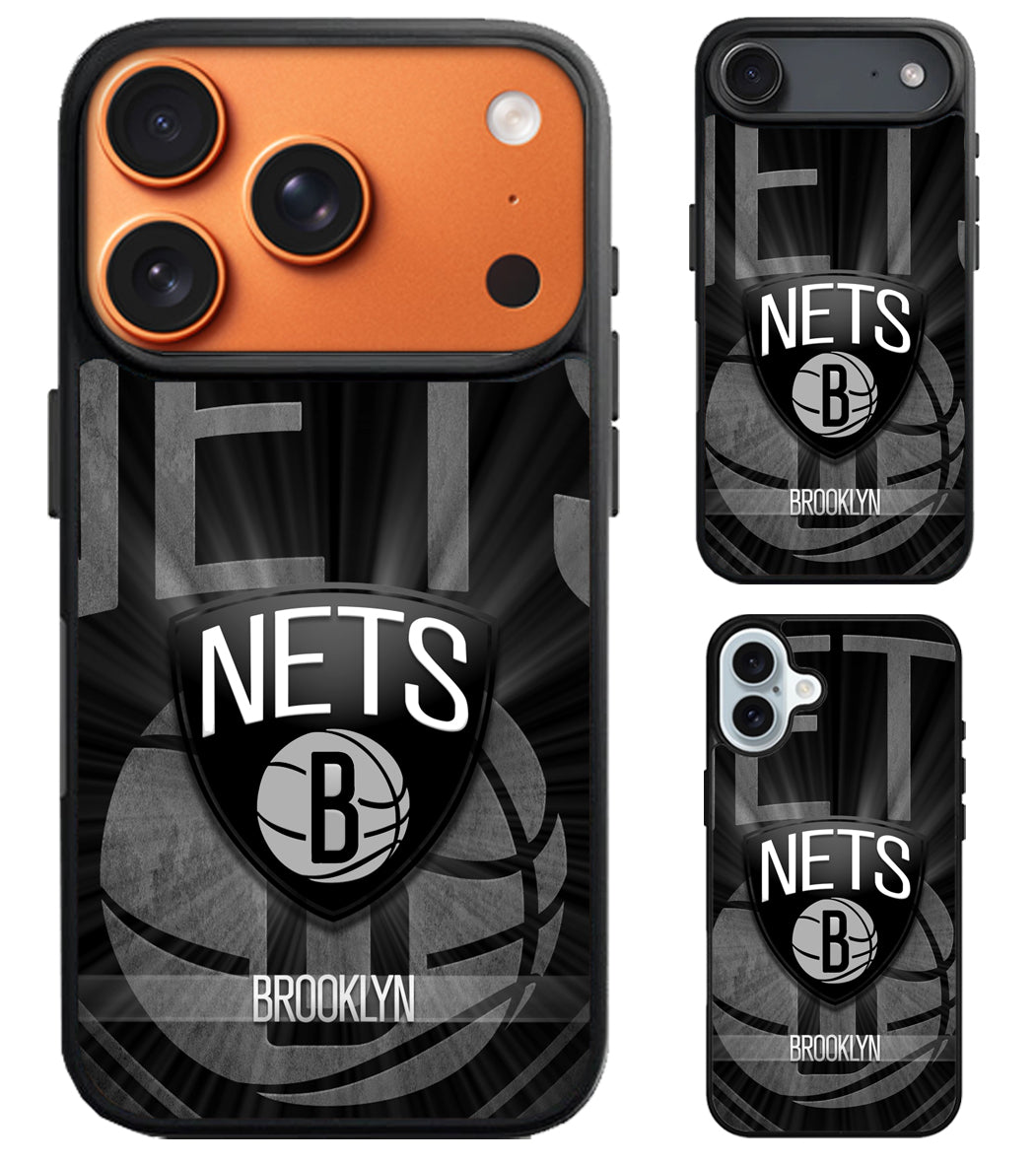 Brooklyn Nets Background iPhone Air | iPhone 17 | 17 Pro | 17 Pro Max Case
