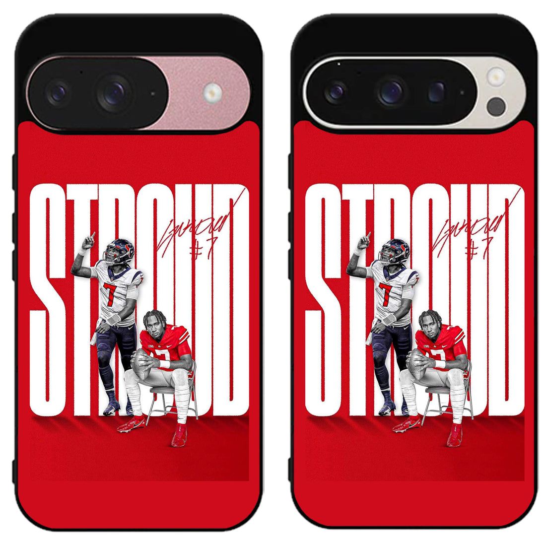 CJ Stroud Red Texans Google Pixel 9 | 9 Pro | 9 Pro XL Case