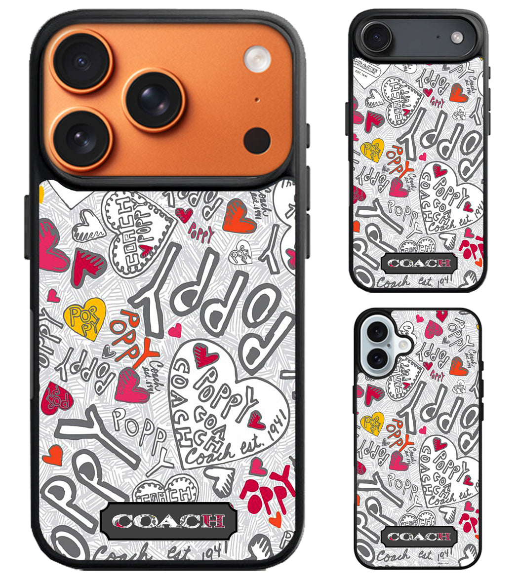 COACH POPPY SILVER iPhone Air | iPhone 17 | 17 Pro | 17 Pro Max Case
