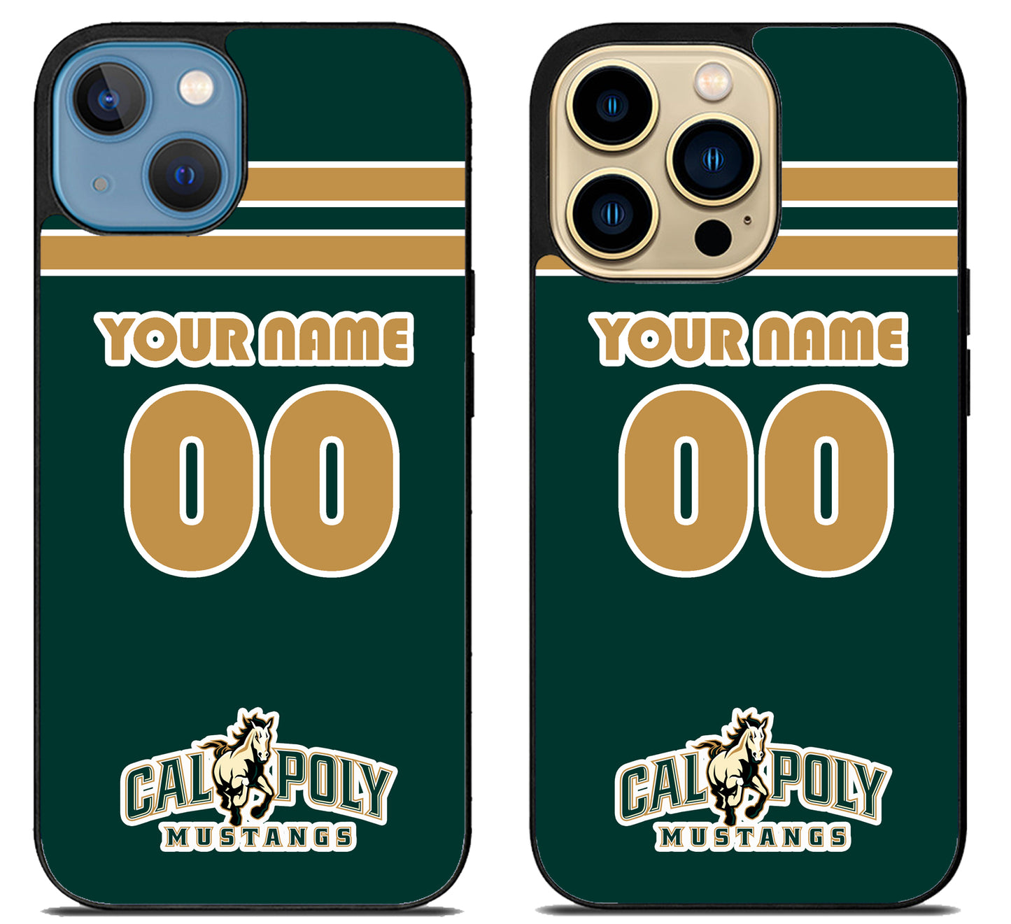 Custom Personalized Cal Poly Mustangs iPhone 14 | 14 Plus | 14 Pro | 14 Pro Max Case