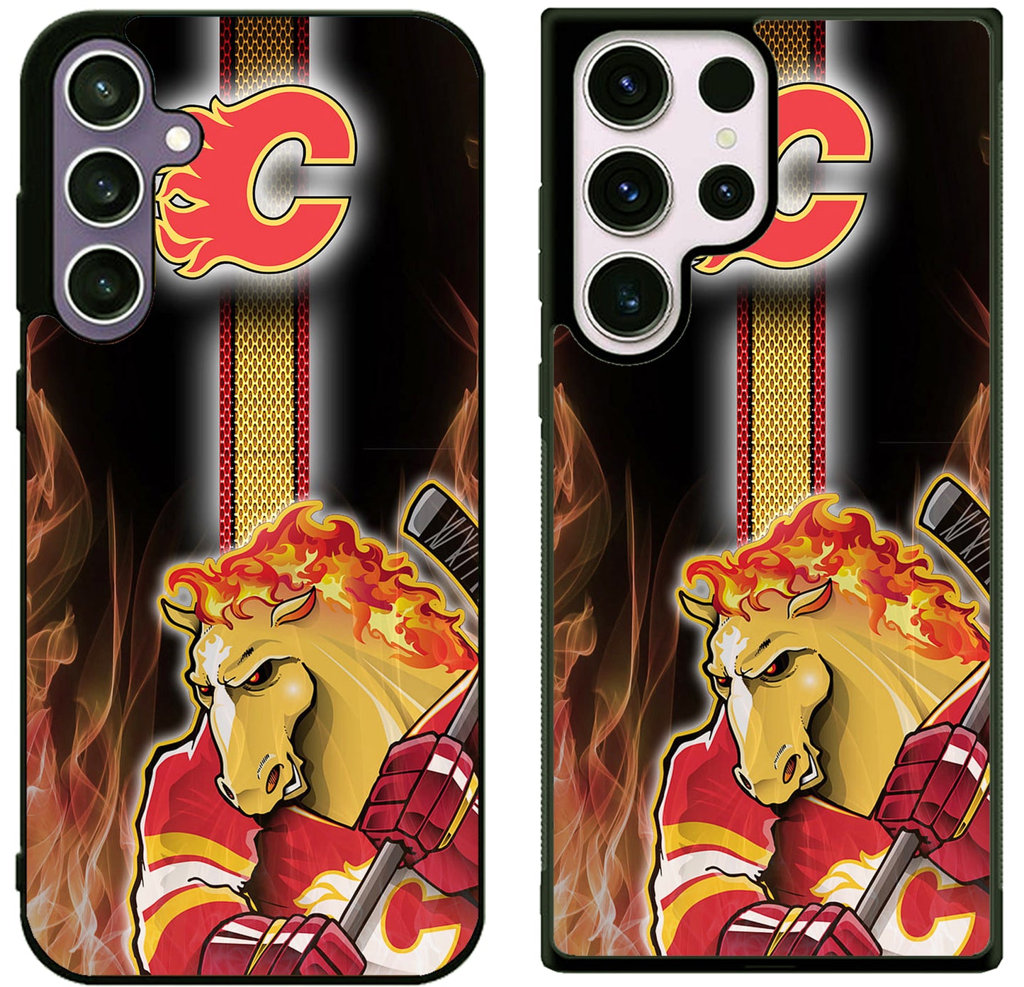 Calgary Flames Background Samsung Galaxy S25 | S25+ | S25 Ultra Case