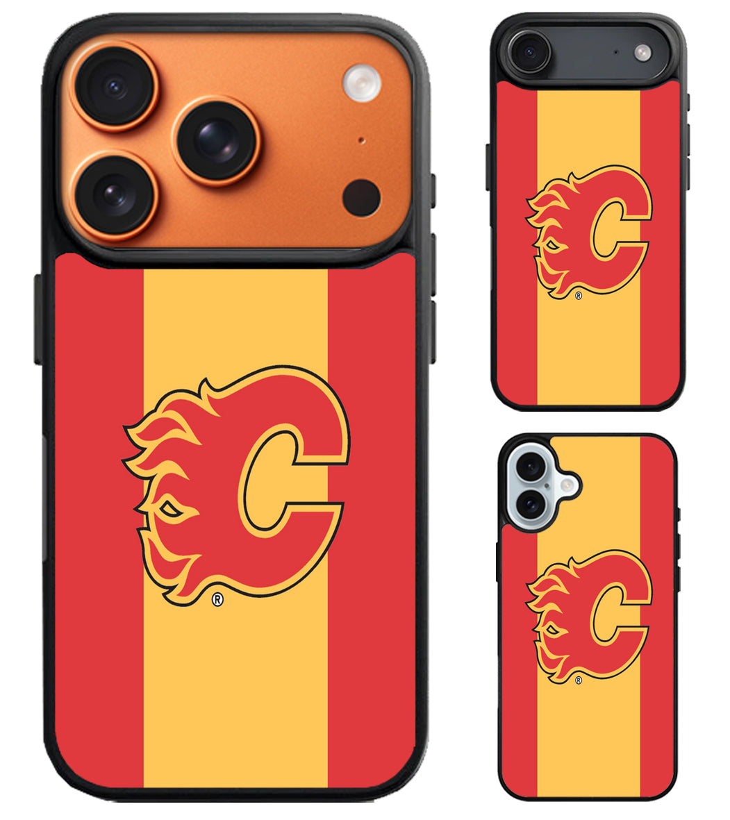 Calgary Flames Stripe iPhone Air | iPhone 17 | 17 Pro | 17 Pro Max Case