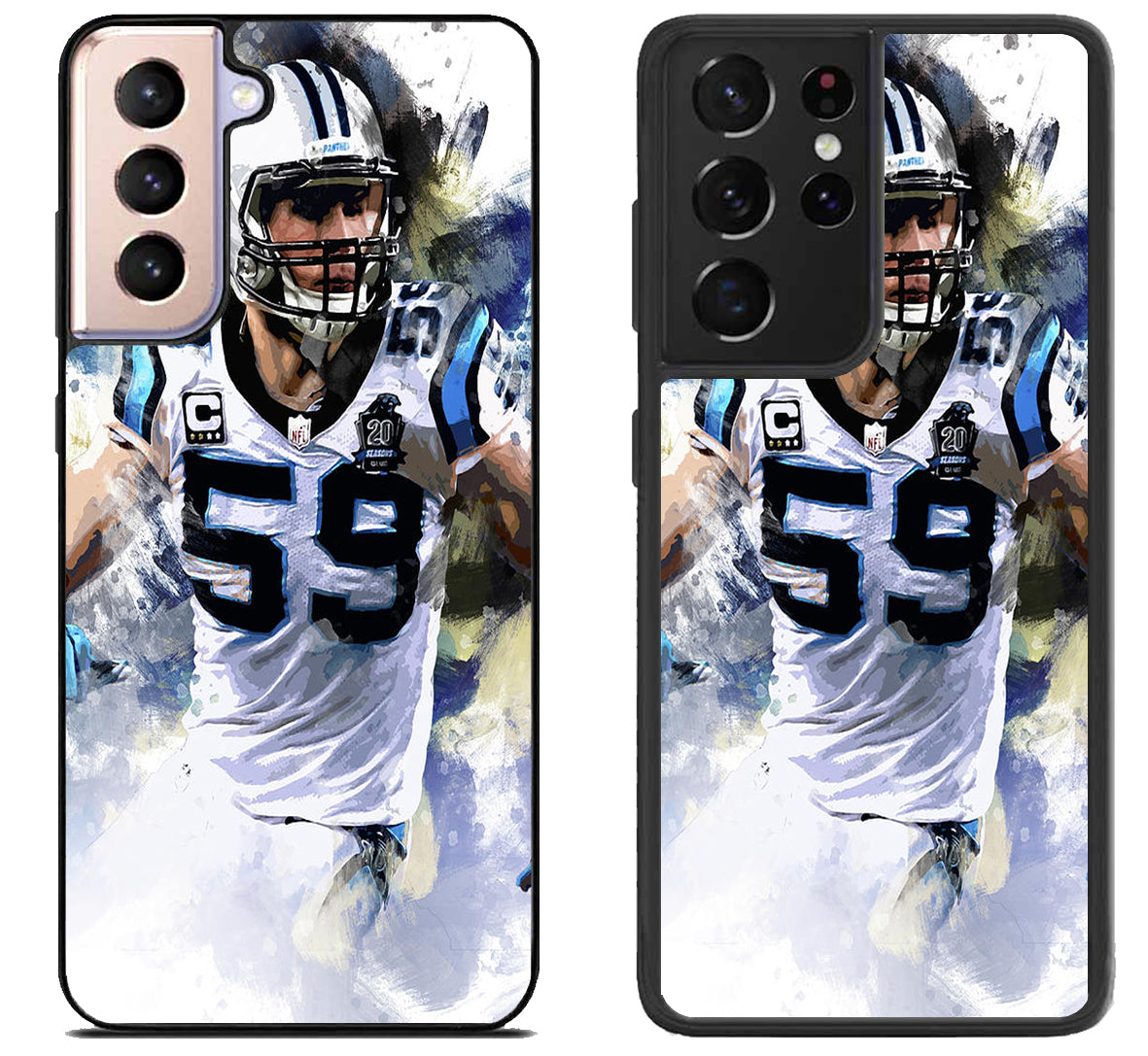 Carolina panthers Luke kuechly Artwork Samsung Galaxy S21 | S21 FE | S21+ | S21 Ultra Case