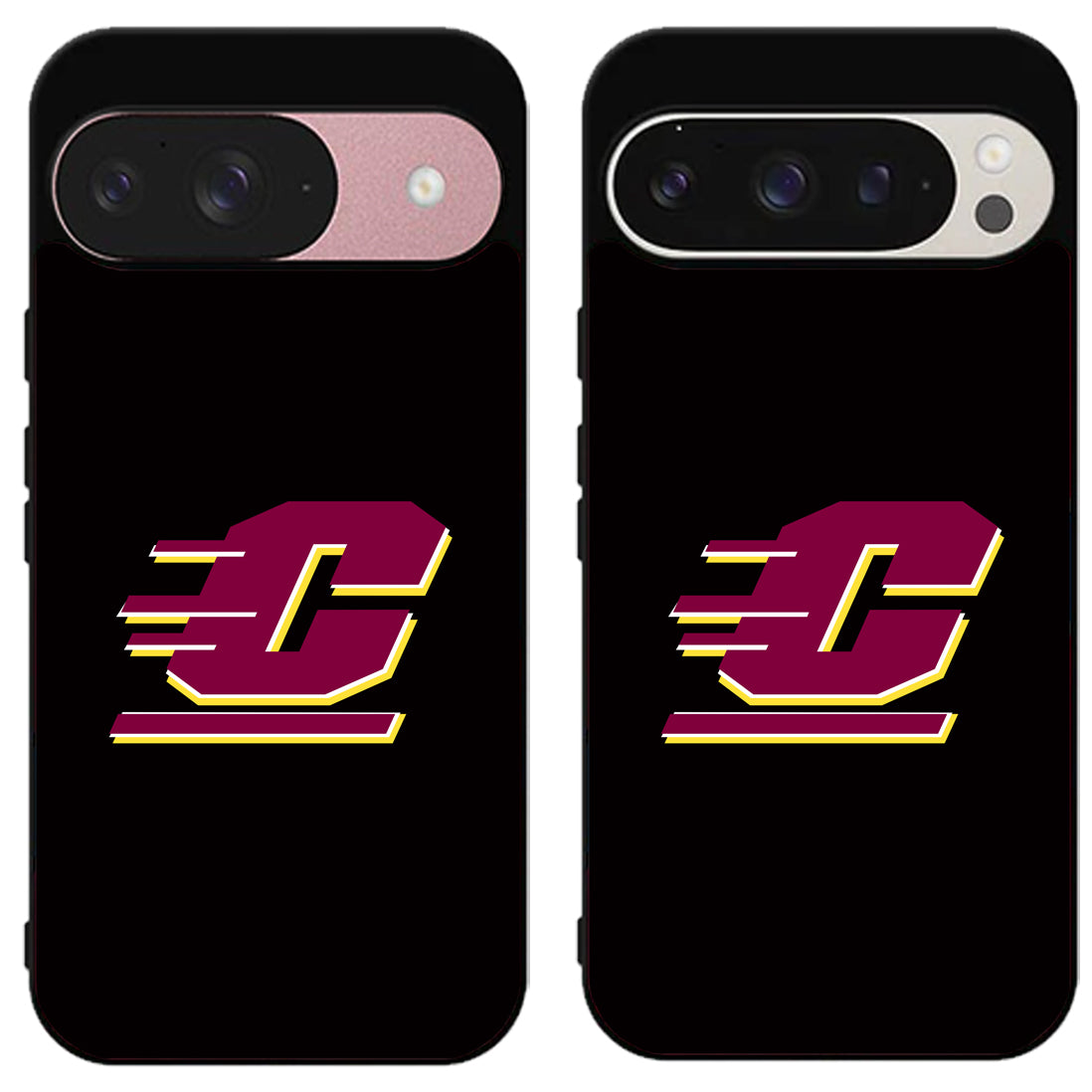 Central Michigan Chippewas Black Google Pixel 9 | 9 Pro | 9 Pro XL Case
