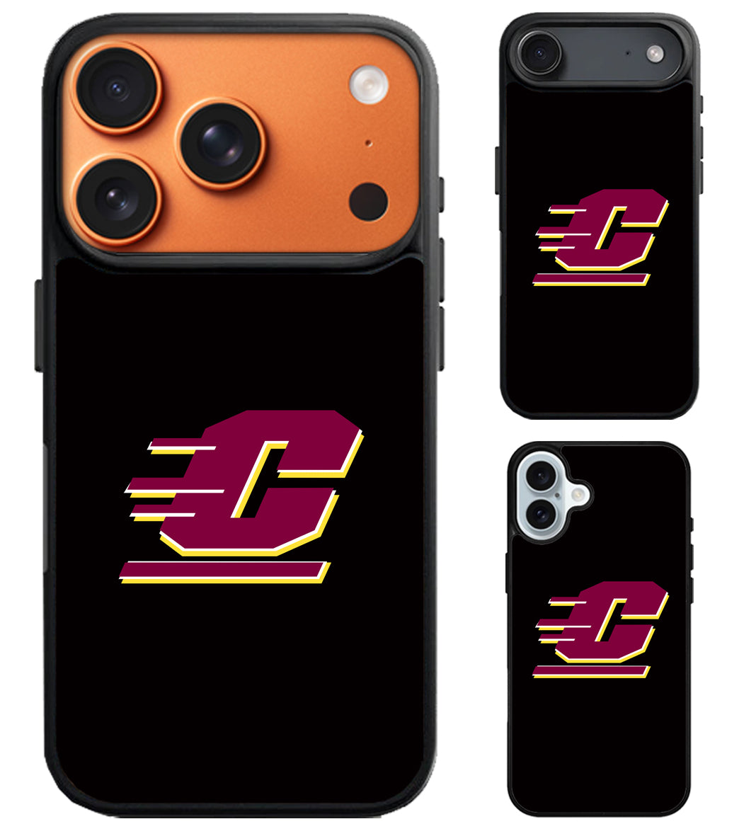 Central Michigan Chippewas Black iPhone Air | iPhone 17 | 17 Pro | 17 Pro Max Case