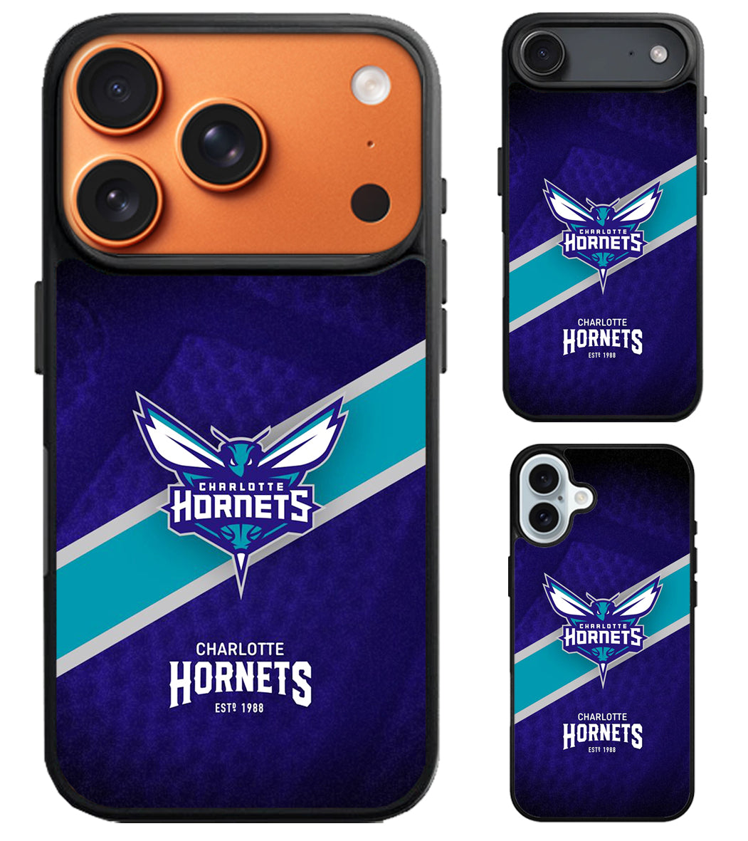 Charlotte Hornets Cover Logo iPhone Air | iPhone 17 | 17 Pro | 17 Pro Max Case