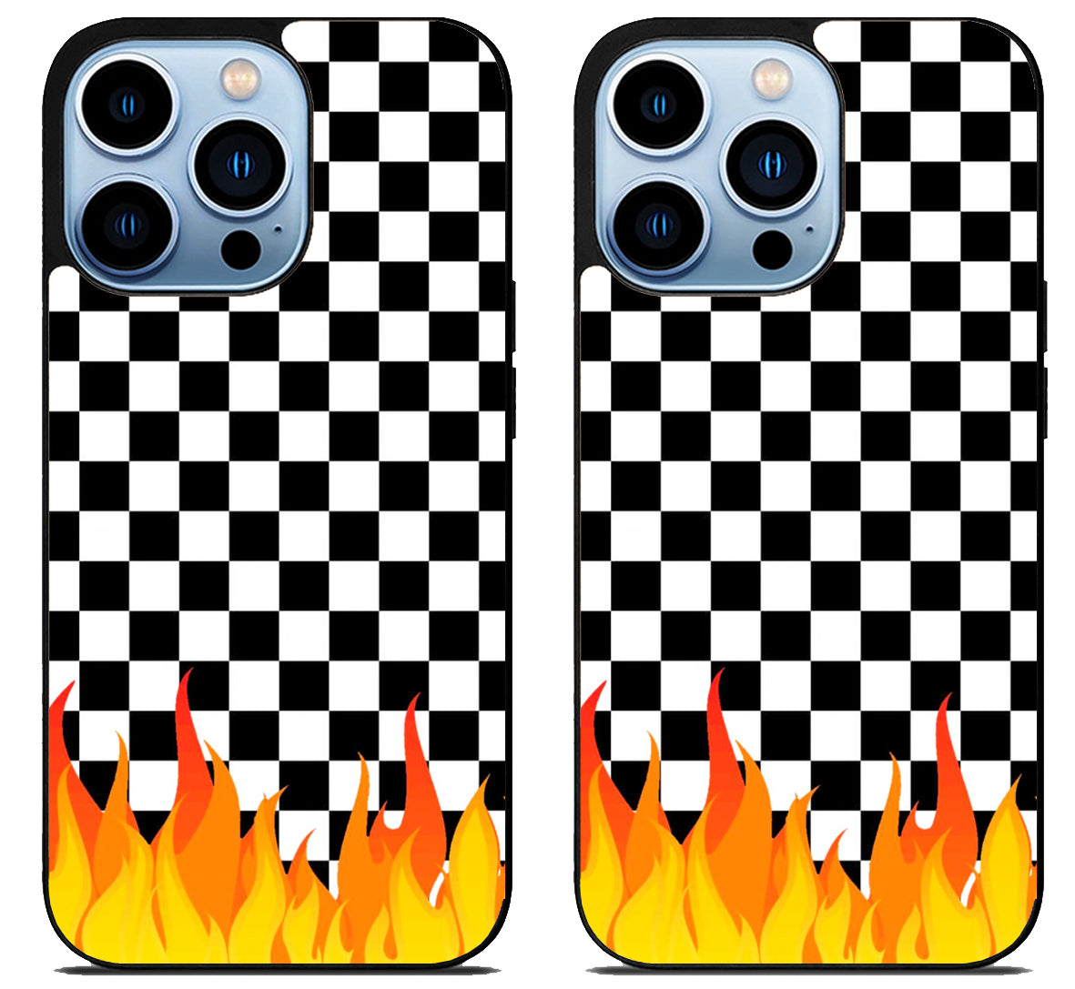 Checkerboard Vanz With Flame iPhone 15 Pro | iPhone 15 Pro Max Case