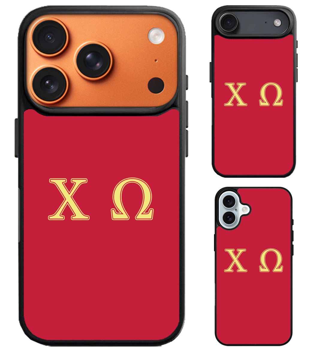 Chi Omega Red iPhone Air | iPhone 17 | 17 Pro | 17 Pro Max Case