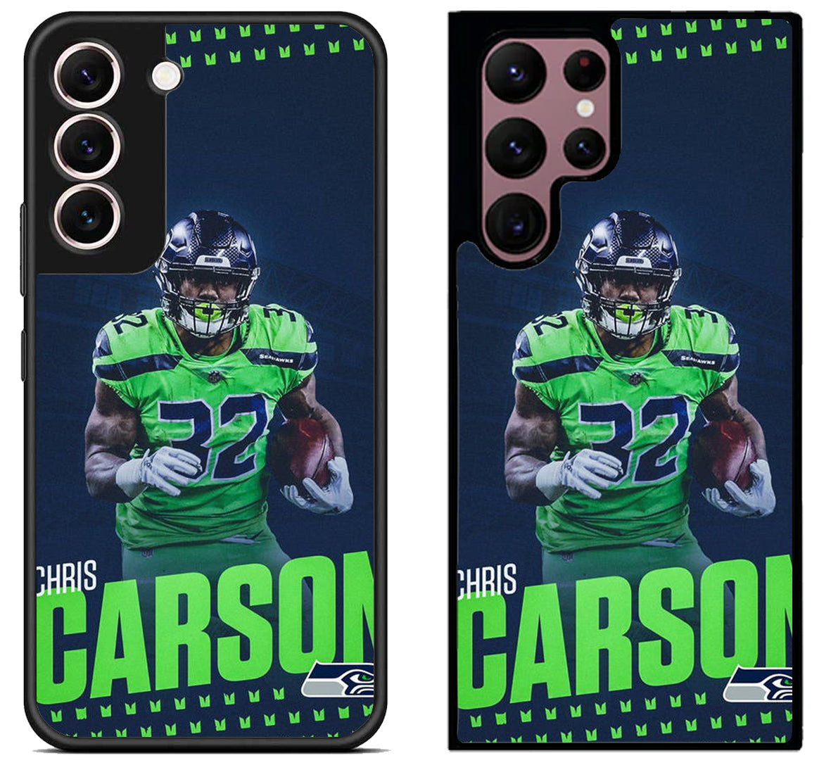 Chris Carson Seattle Seahawks Samsung Galaxy S22 | S22+ | S22 Ultra Case