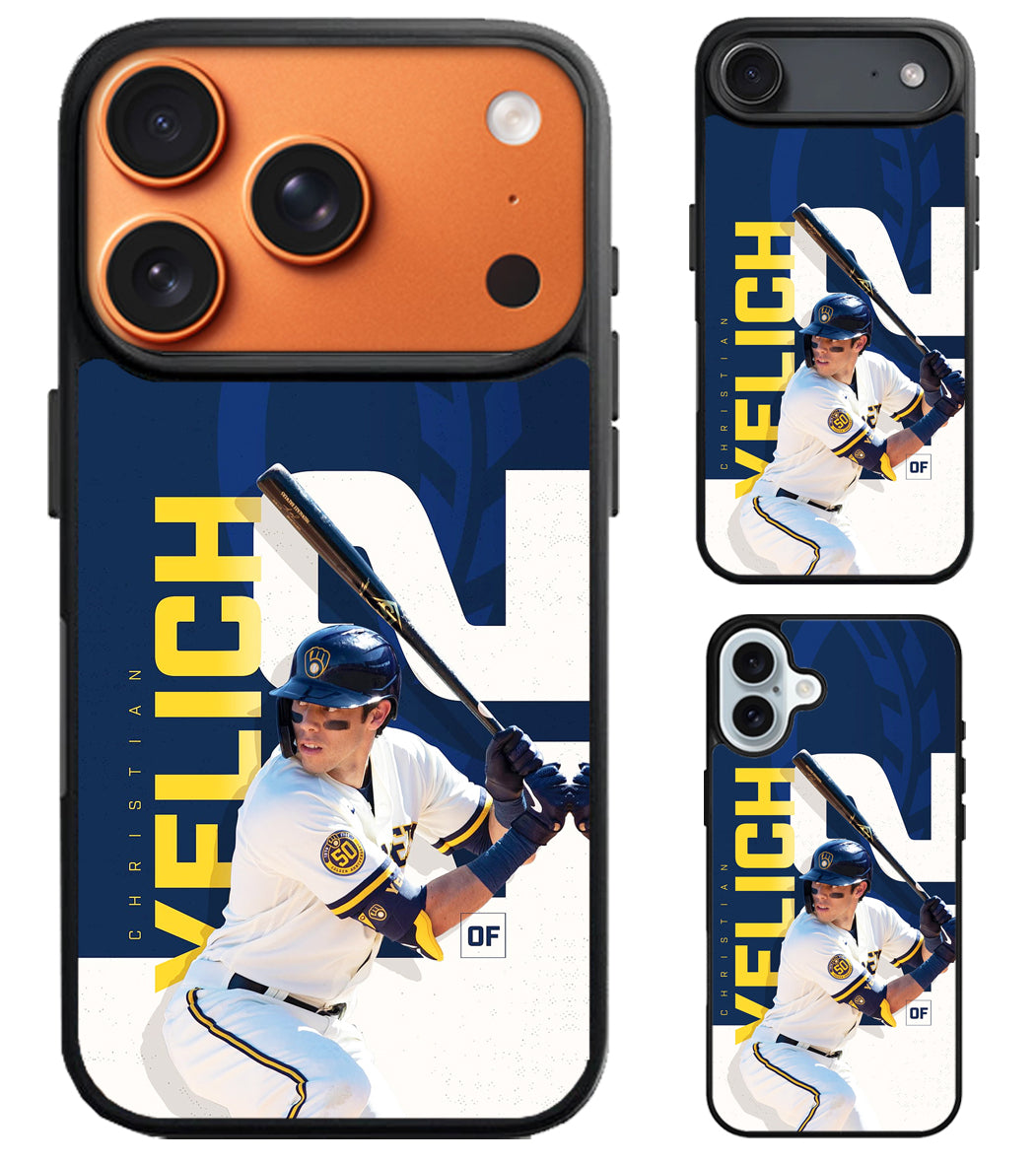 Christian Yelich Baseball Brewers iPhone Air | iPhone 17 | 17 Pro | 17 Pro Max Case