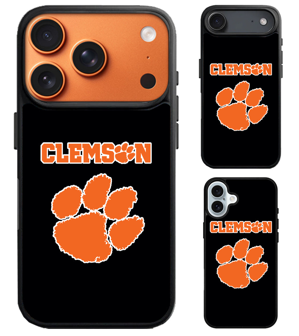Clemson Tigers Black Cover iPhone Air | iPhone 17 | 17 Pro | 17 Pro Max Case