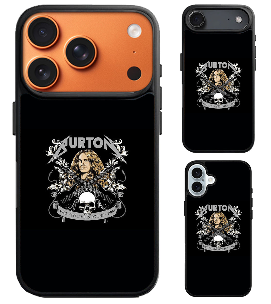 Cliff Burton Metallica Black iPhone Air | iPhone 17 | 17 Pro | 17 Pro Max Case