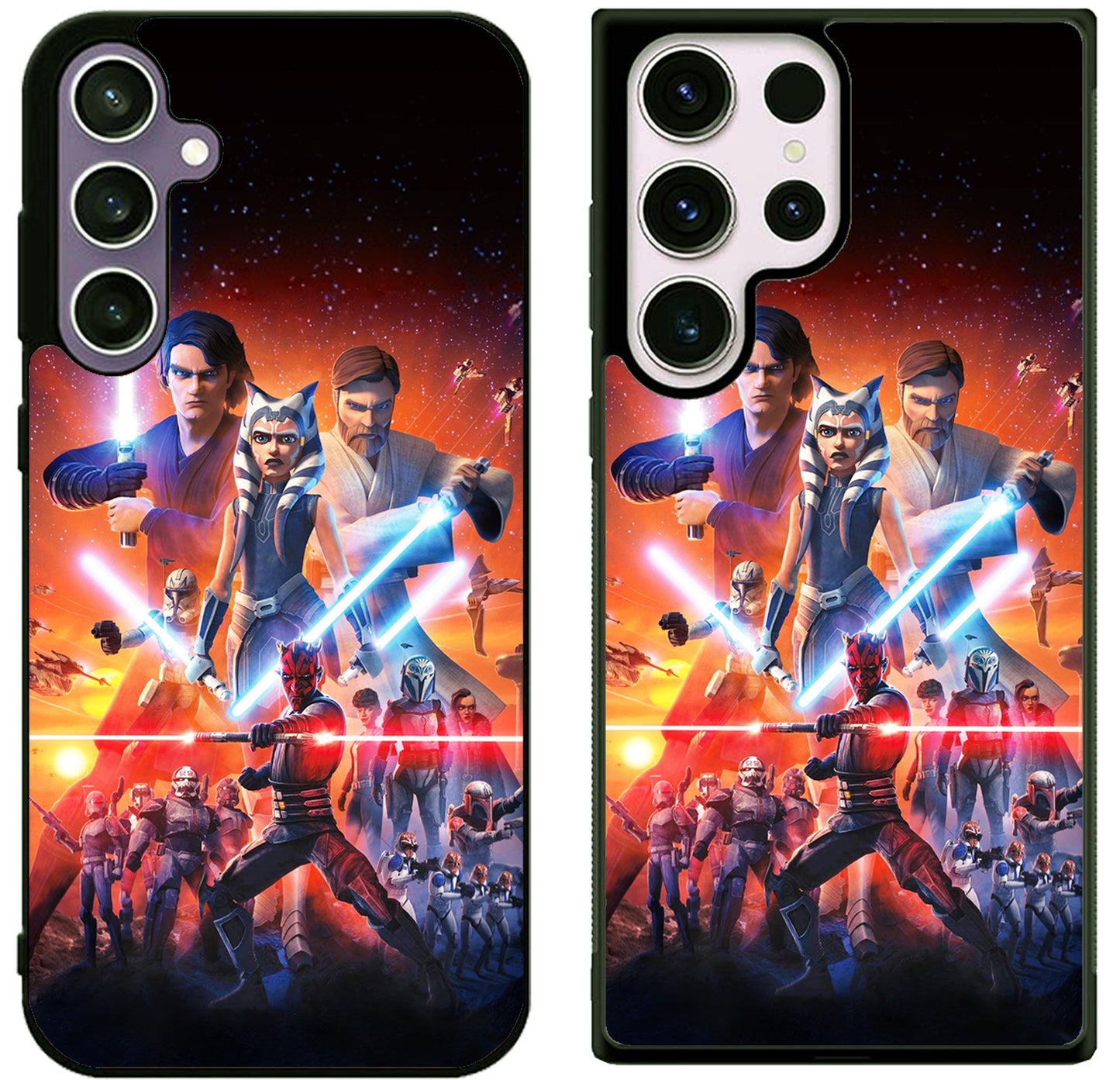 Clone Wars Background Samsung Galaxy S25 | S25 Plus | S25 FE | S25 Ultra Case