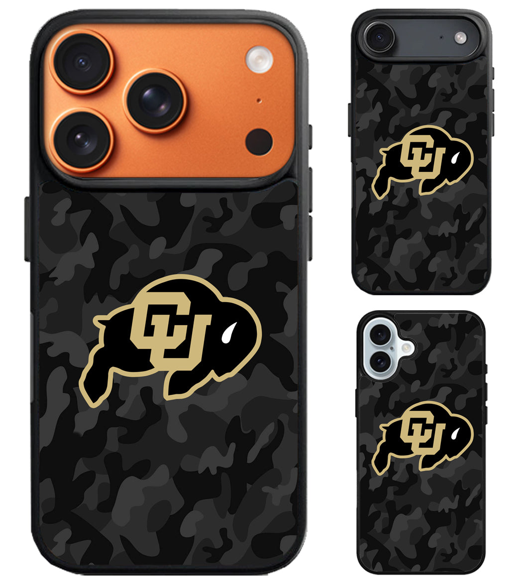 Colorado Buffaloes Black Camo iPhone Air | iPhone 17 | 17 Pro | 17 Pro Max Case