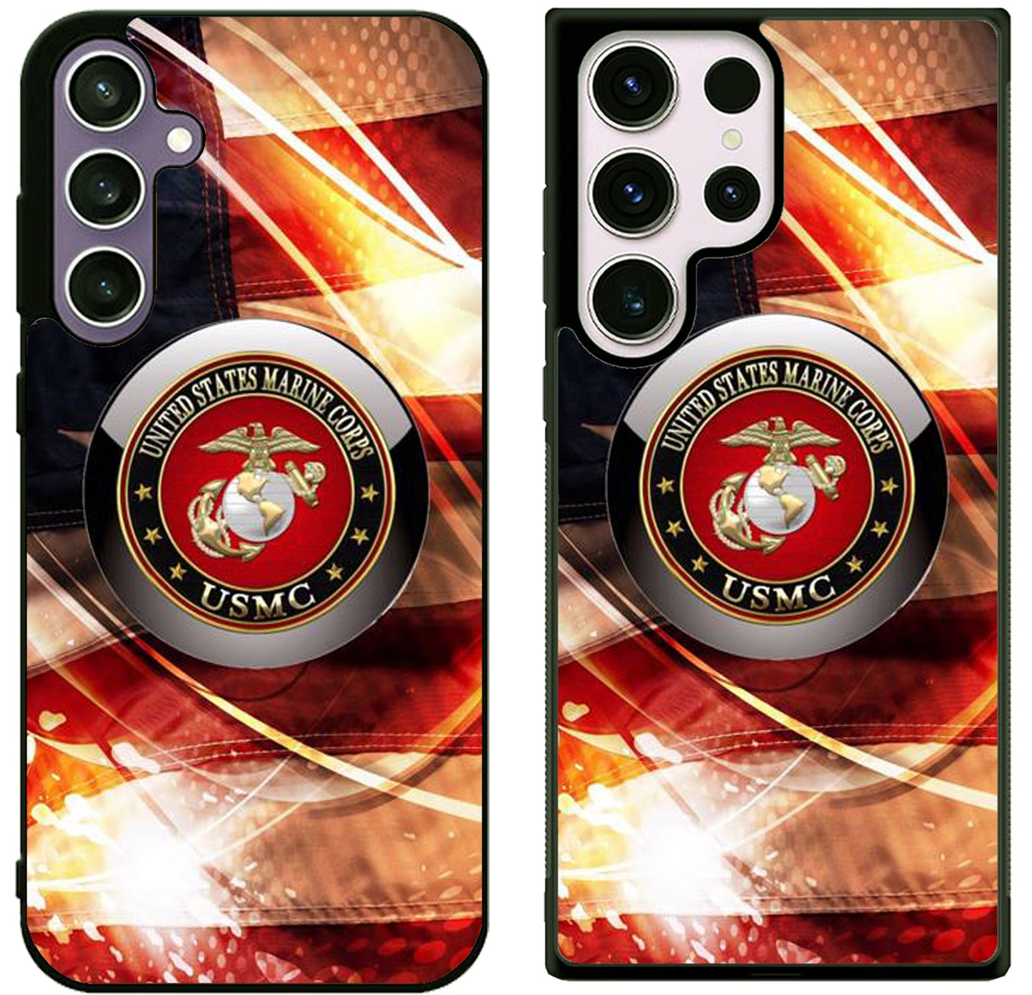 Corps US Marine Background Flag Samsung Galaxy S25 | S25 Plus | S25 FE | S25 Ultra Case