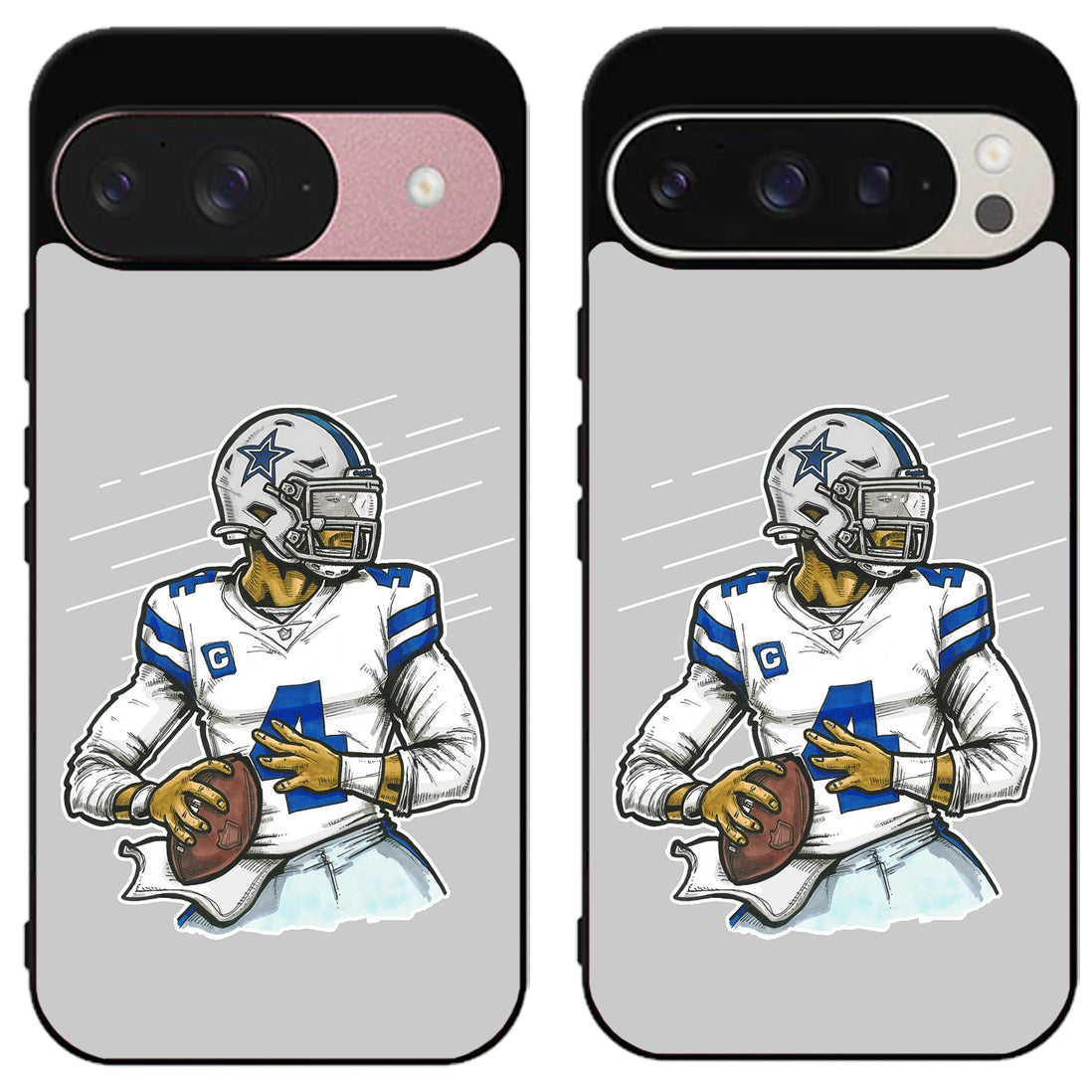 Dak Prescott Artwork Dallas Cowboys Google Pixel 9 | 9 Pro | 9 Pro XL Case
