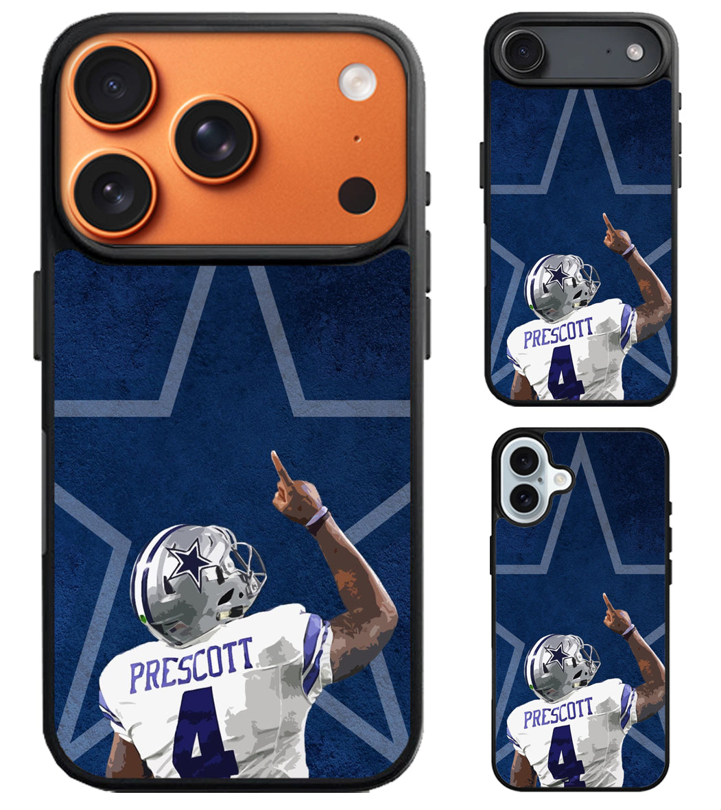 Dak Prescott Dallas Cowboys Background iPhone Air | iPhone 17 | 17 Pro | 17 Pro Max Case