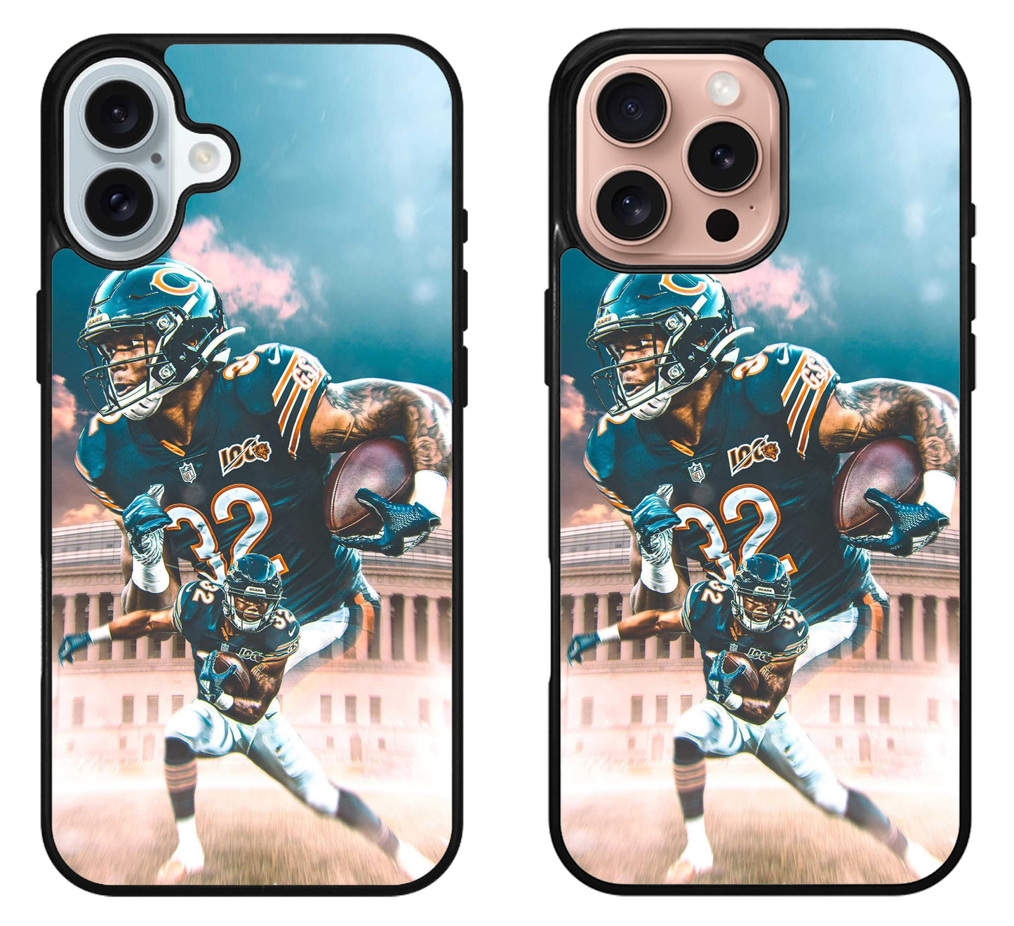 David Montgomery Chicago Bears Background iPhone 16 | 16 Plus | 16 Pro | 16 Pro Max Case