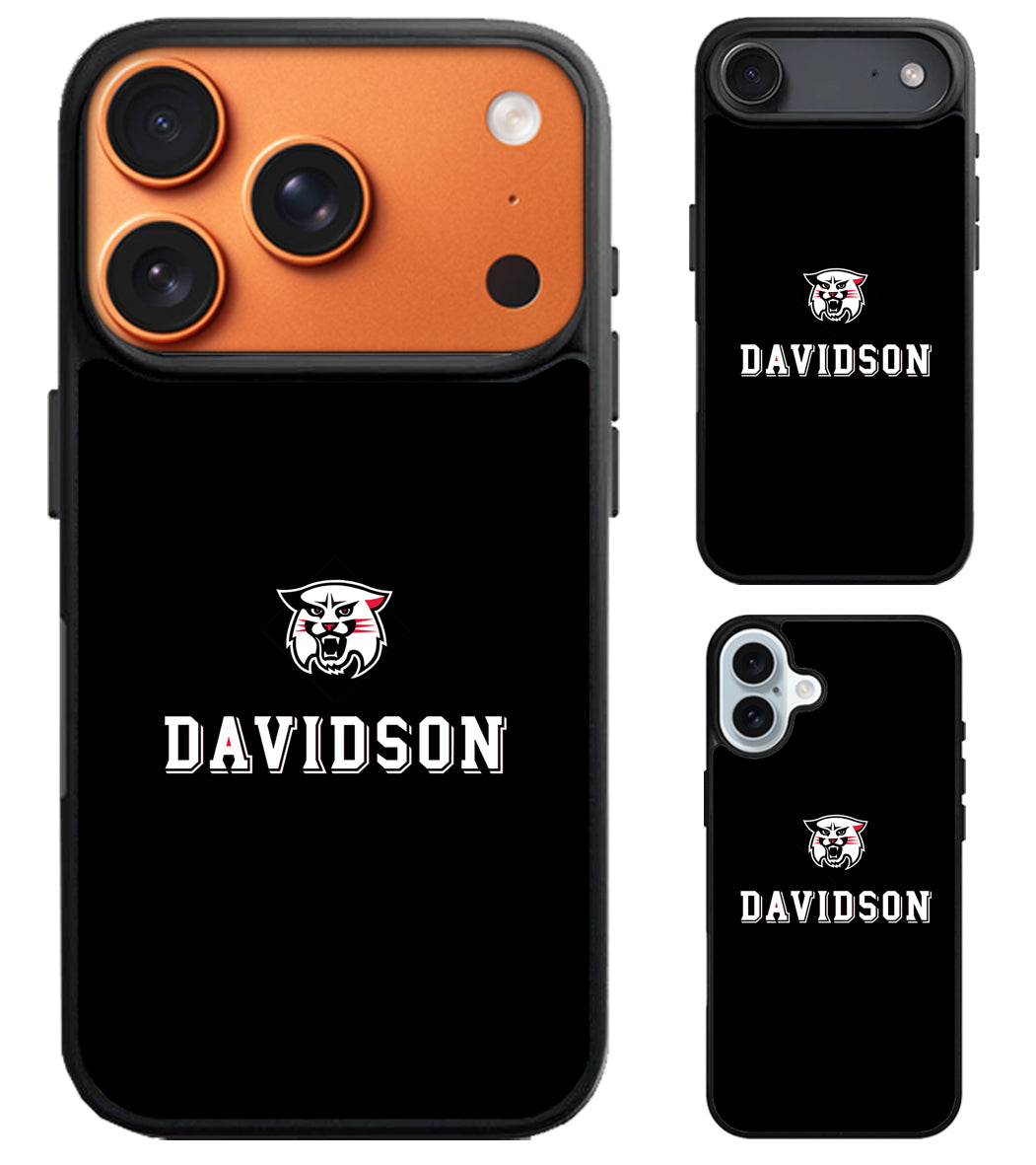 Davidson Wildcats Black iPhone Air | iPhone 17 | 17 Pro | 17 Pro Max Case