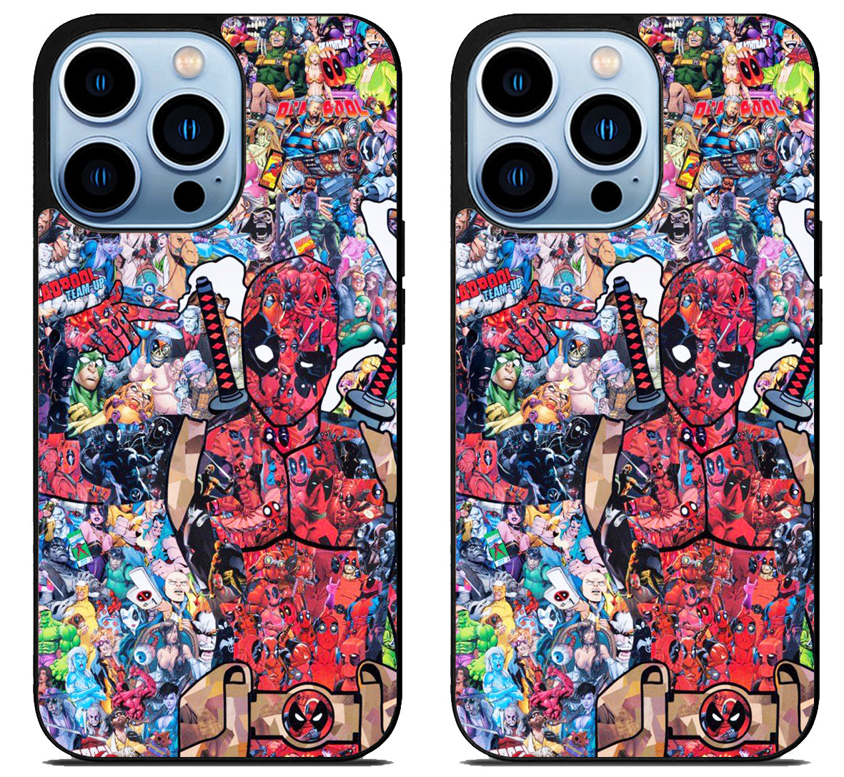 Deadpool Collage Comics iPhone 15 Pro | iPhone 15 Pro Max Case