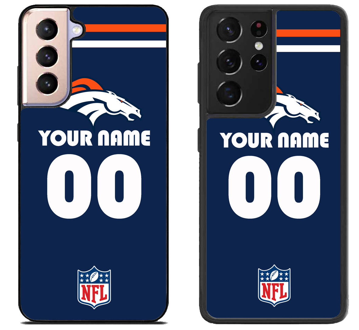 Custom Personalized Denver Broncos NFL Samsung Galaxy S21 | S21 FE | S21+ | S21 Ultra Case