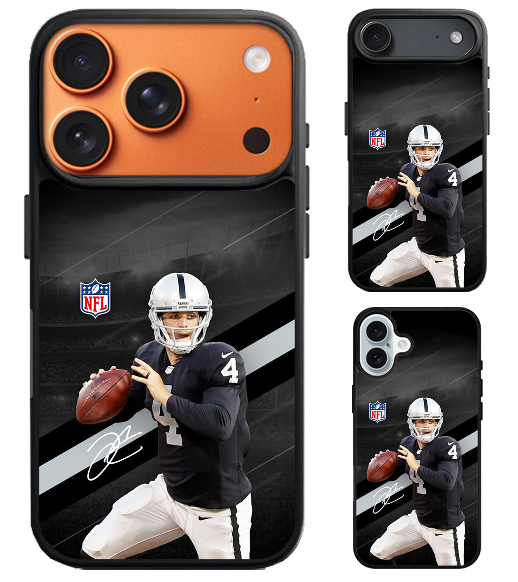 Derek Carr Las Vegas Raiders NFL iPhone Air | iPhone 17 | 17 Pro | 17 Pro Max Case
