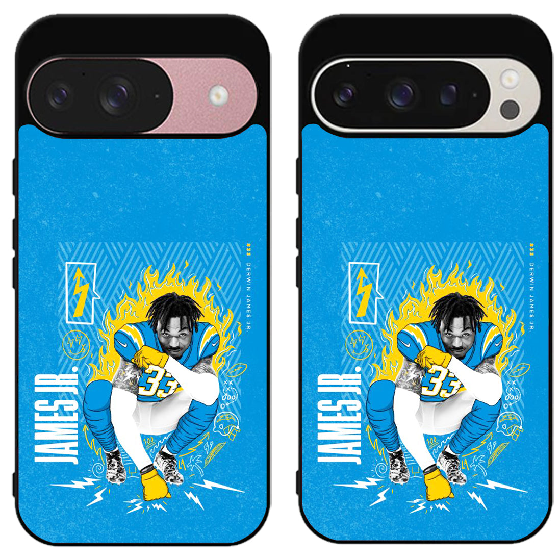 Derwin James Jr LA Chargers Google Pixel 9 | 9 Pro | 9 Pro XL Case
