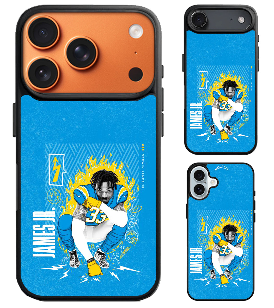Derwin James Jr LA Chargers iPhone Air | iPhone 17 | 17 Pro | 17 Pro Max Case