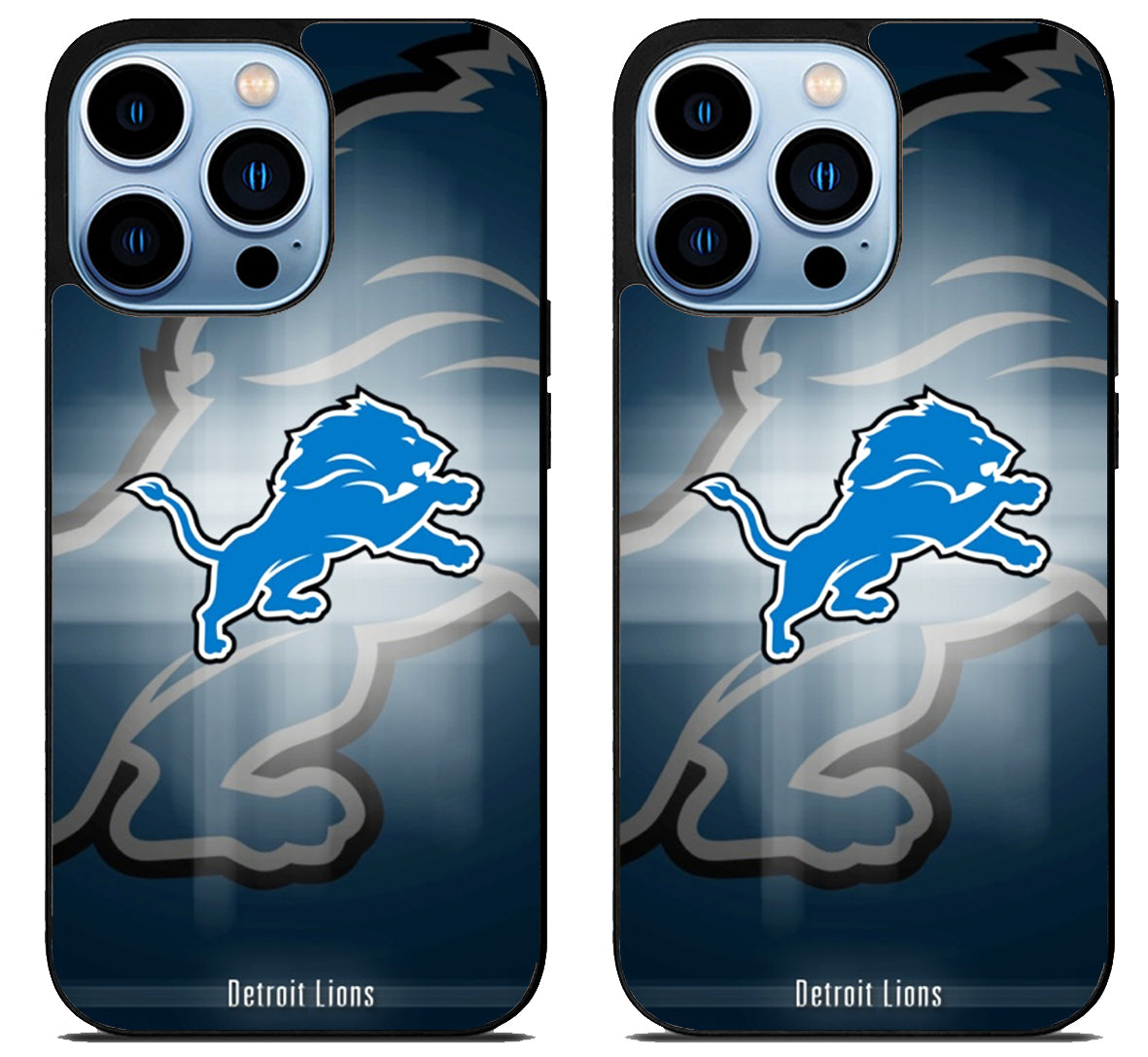 Detroit Lions Logo Background iPhone 15 Pro | iPhone 15 Pro Max Case