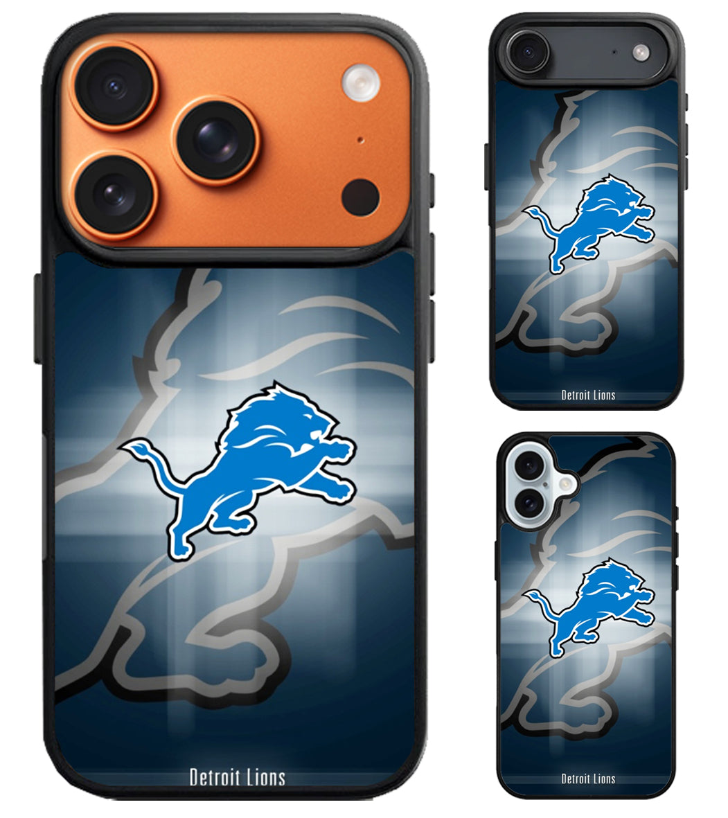 Detroit Lions Logo Background iPhone Air | iPhone 17 | 17 Pro | 17 Pro Max Case