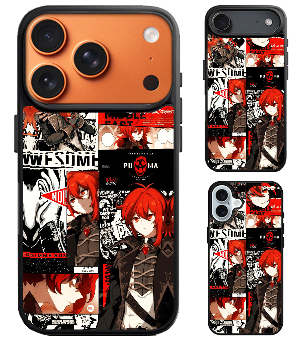 Diluc Collage Genshin Impact Collage iPhone Air | iPhone 17 | 17 Pro | 17 Pro Max Case