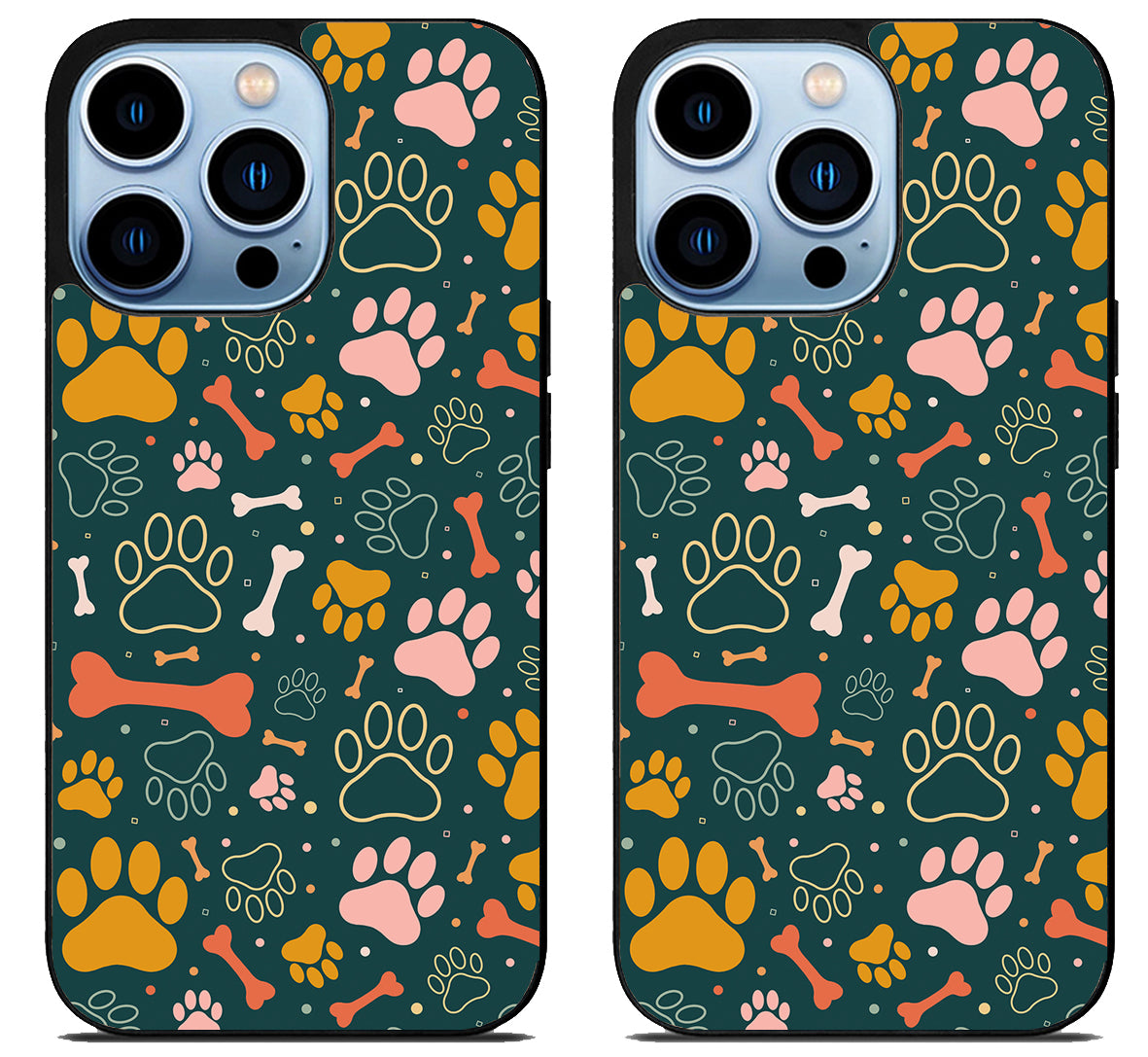 Dog Paw Pattern iPhone 15 Pro | iPhone 15 Pro Max Case
